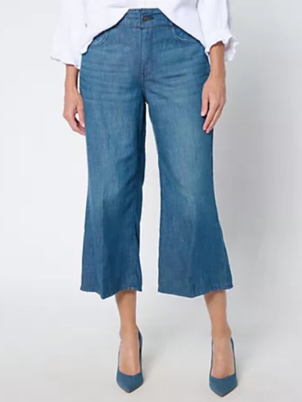 NYDJ Brigitte Wide Leg Crop Pants size 14
